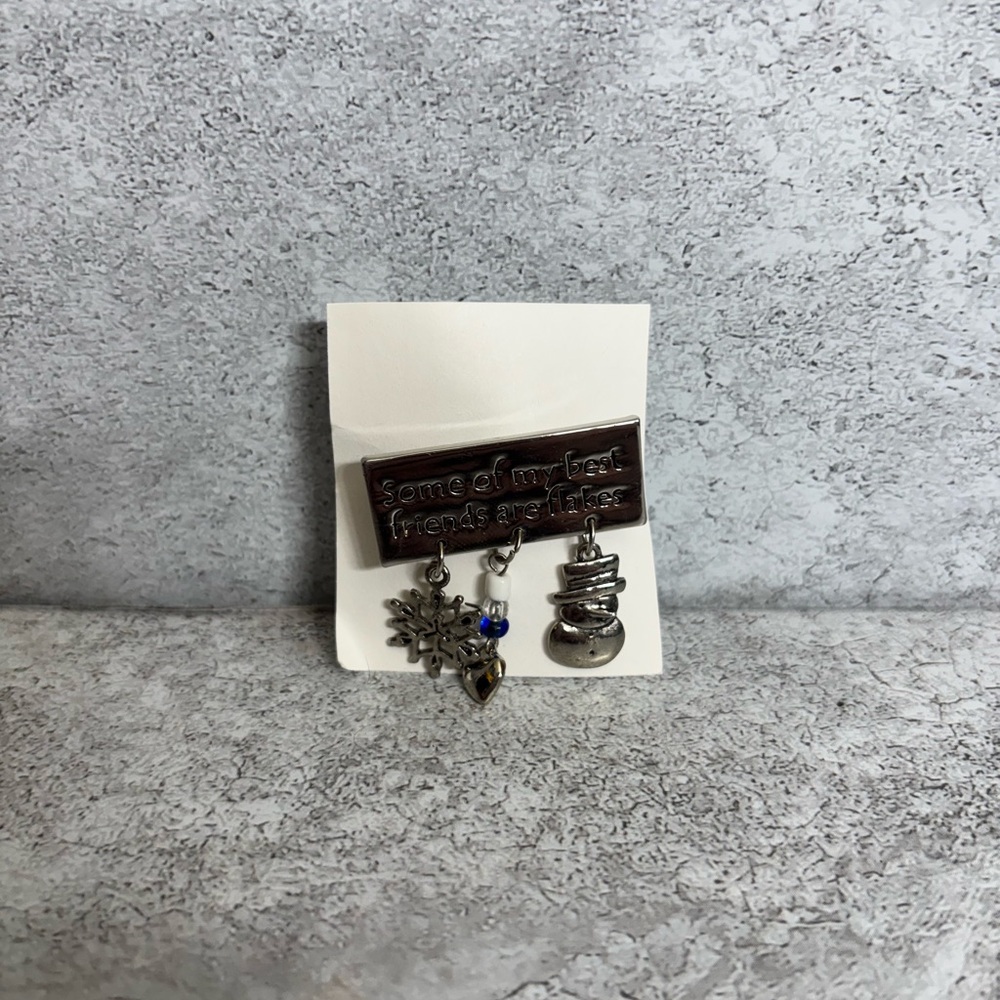 Silver Snowman and Snowflake Earrings